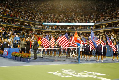 Kupa sunum billie jean king Ulusal Tenis Merkezi bizden sonra novak djokovic karşı açık 2013 şampiyonu rafael nadal kazandı son