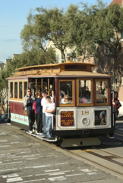 O famoso teleférico de São Francisco — Fotografia de Stock