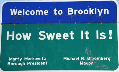 welcome verrazano Köprüsü yakınlarında brooklyn işaret için