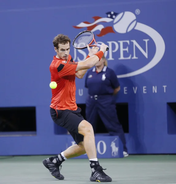 Dos veces campeón del Grand Slam Andy Murray durante el partido de la cuarta ronda en el US Open 2013 contra Denis Istomin — Foto de Stock