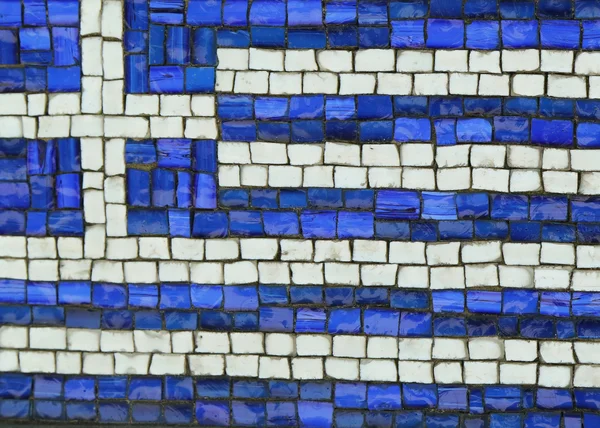 Grecia Bandiera in Mosaico — Foto Stock