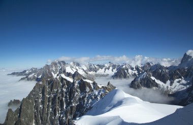 Mont Blanc Massif Fransız Alplerinde