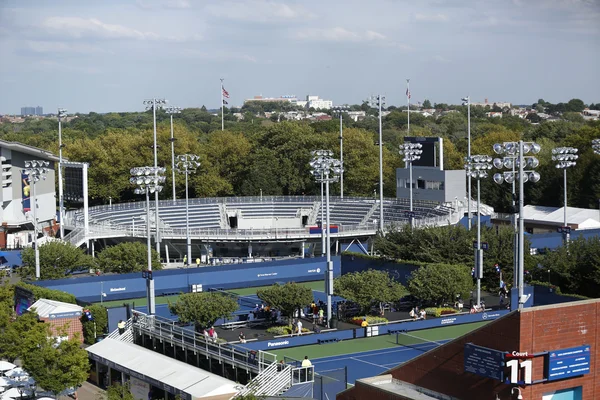 Vista aérea de las canchas de tierra en el Billie Jean King National Tennis Center durante el US Open 2013 — Foto de Stock