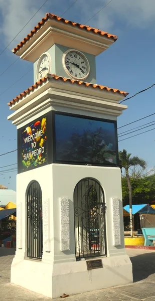 Clock Tower di San Pedro, Belize — Stok Foto