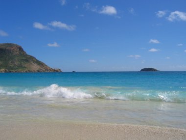 serum fizyolojik beach, St barts, Fransız Batı Hindistan