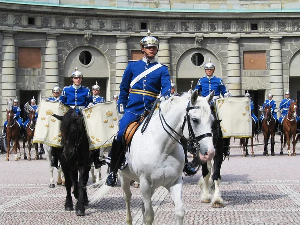 La cérémonie de changement de la Garde Royale à Stockholm, Suède — Photo