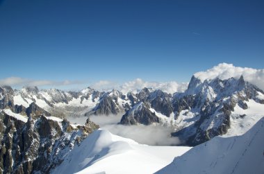 Mont Blanc Massif Fransız Alplerinde