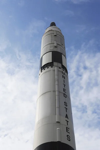 Gemini titan ii rakiety w new york hall rocket science Park w zaczerwienienie — Zdjęcie stockowe