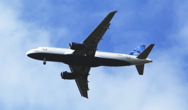 JetBlue airbus a320 new york jfk Havaalanı'nda açılış öncesi gök