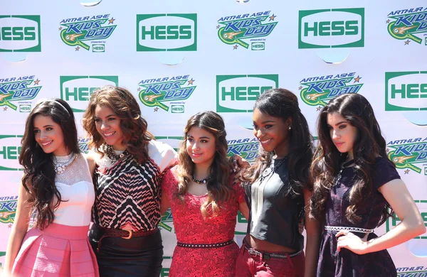 American girl group Fifth Harmony attend the Arthur Ashe Kids Day 2013 at Billie Jean King National Tennis Center — Stock Photo, Image