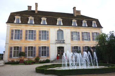 Fransa'daki chateau de pommard şaraphane restoranda gurme
