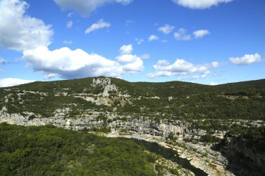 Ardèche gorge Fransa'nın rhone alpes bölgesi