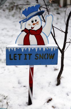 Let it snow sign clipart