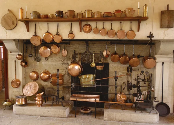 The Ancient Kitchen at Chateau de Pommard winery in France — Stock Photo, Image