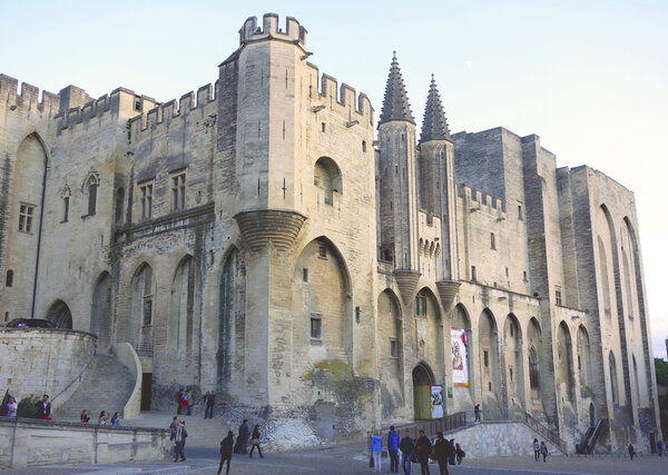 Papal Palace in Avignon, UNESCO world heritage site in Southern France