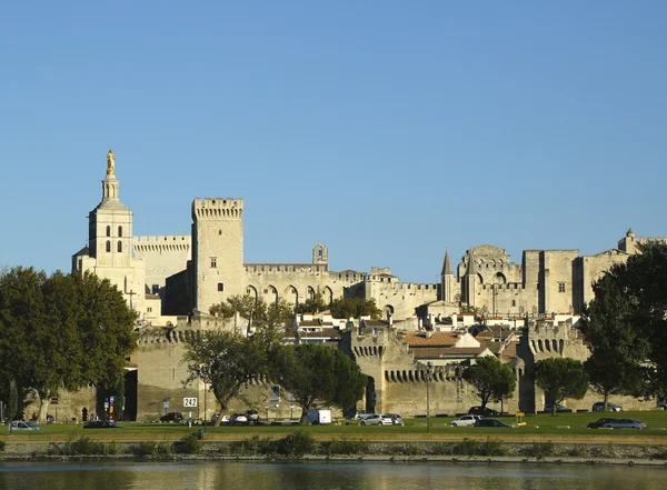 Middeleeuwse stad en pausen paleis in avignon, Frankrijk — Stockfoto