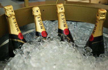 Moet chandon şampanya Ulusal Tenis merkezi sırasında bize sunulan 2013 açıp