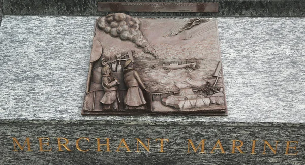 Merchant Marine 3D relief art sculpture in San Francisco — Stock Photo, Image