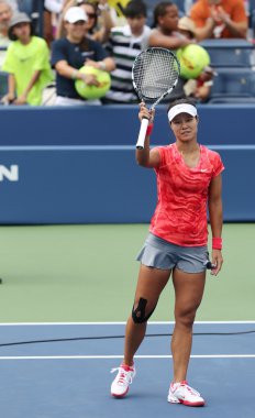 grand slam şampiyonu na li ilk turda yeme içme sonra açık bize ulusal Tenis Merkezi 2013 billie jean king, olga govortsova karşı maç