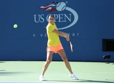 profesyonel tenis oyuncusu flavia pennetta İtalya'dan uygulamalar bizim için açık 2013, arthur ashe Stadyumu