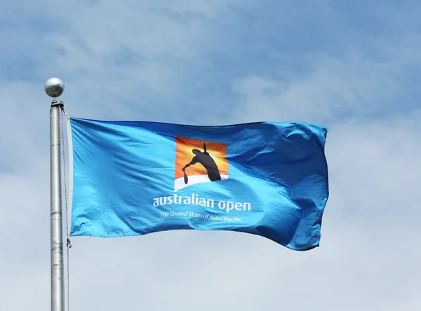 La bandera del Abierto de Australia en el Billie Jean King National Tennis Center durante el US Open 2013 — Foto de Stock