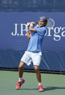 Almanya bir numaralı seribaşı genç oyuncu alexander zverev Üçüncü turda eşleşen bize açık billie jean king, 2013 Ulusal Tenis Merkezi