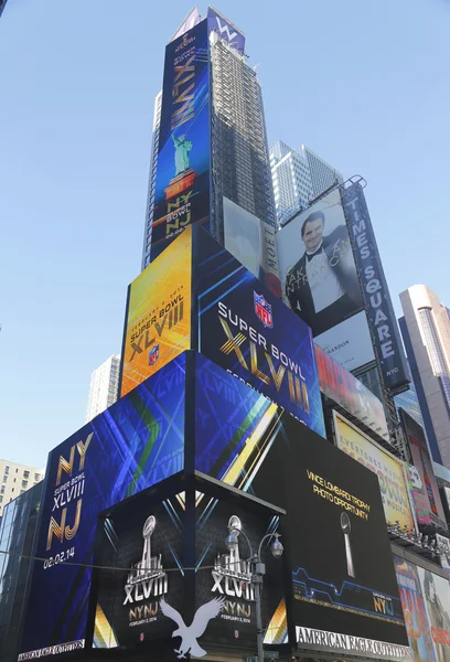W Times Square Hotel pendant le Super Bowl XLVIII semaine à Manhattan — Photo