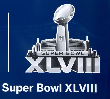 Süper bowl super bowl xlviii hafta Manhattan broadway üzerinde sunulan xlviii logosu