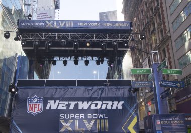 super bowl xlviii hafta Manhattan broadway sette NFL network yayın