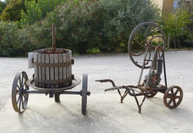 provence, Fransa bağ, eski şarap basın