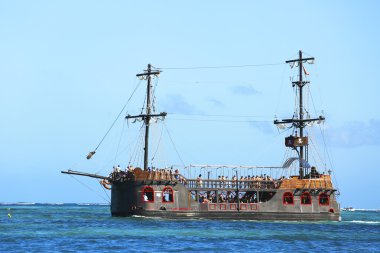 Pirate party boat in Punta Cana, Dominican Republic clipart