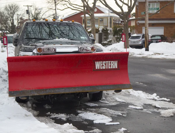 New York'a hazır için temizlik büyük kar fırtınaları vurur sonra kuzeydoğu — Stok fotoğraf