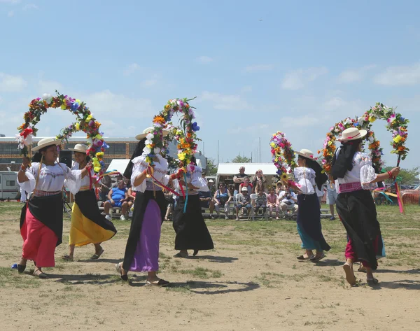 Ketchuan tancerzy w Nowym Jorku pow wow w brooklyn — Zdjęcie stockowe