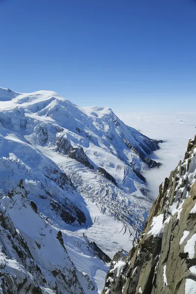 Massif du Mont Blanc dans les Alpes françaises — Photo