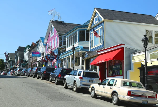 Restaurantes de langostas y tiendas de recuerdos en el histórico Bar Harbor, Maine —  Fotos de Stock