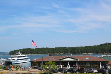 Bar harbor kasaba iskelenin tarihi bar Harbor tekne balina ile