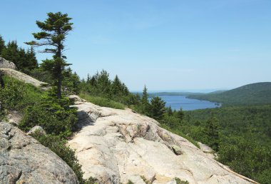 Areal view from the South Bubble Mountain At Acadia National Park, Maine, USA clipart