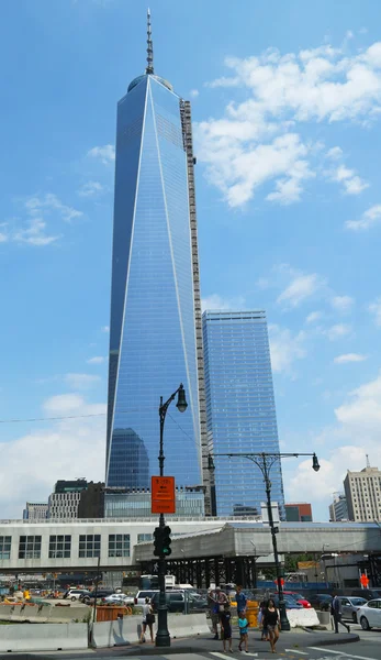 Torre da liberdade na baixa de Manhattan — Fotografia de Stock