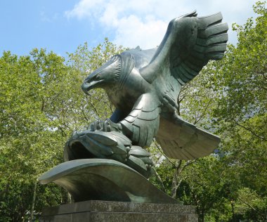 2. Dünya Savaşı sırasında lower manhattan designed by albino manca east coast Anıtı anısına mücadele büyük Atlantik Okyanusu bronz kartal
