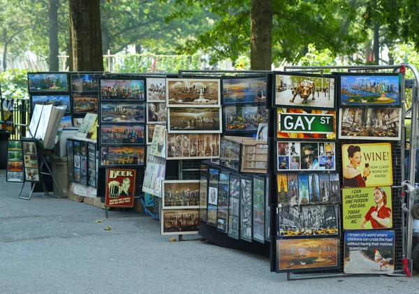 Kunst wordt afgedrukt leverancier in Battery Park in Lower Manhattan — Stockfoto
