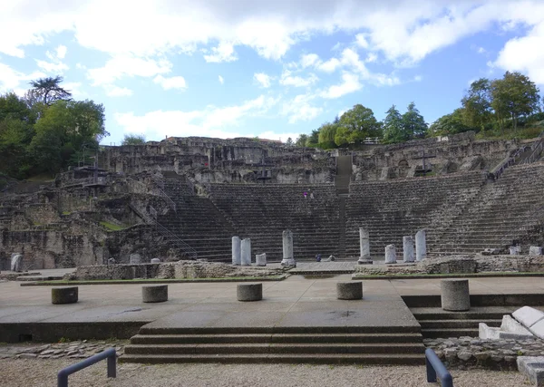 Il teatro romano sul colle Fourviere a Lione — Foto Stock