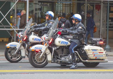 Polis memurları motosiklet güvenliği Manhattan