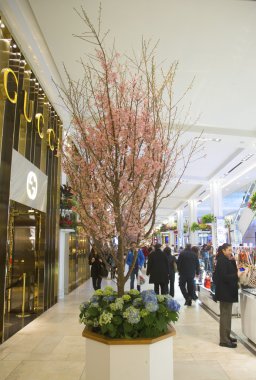 ünlü macy s yıllık çiçek Fuarı sırasında kiraz ağacı ile gizli Bahçe Tema çiçek dekorasyonu