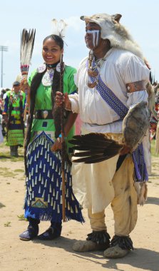 nyc, tanımlanamayan Kızılderili dansçılar pow wow