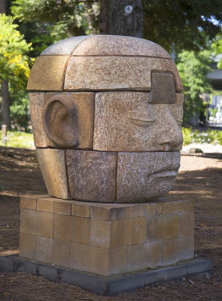 Dreamer dreaming in eight parts by artist Clayton Thiel at public art walk in town of Yountville, California — Stock Photo, Image