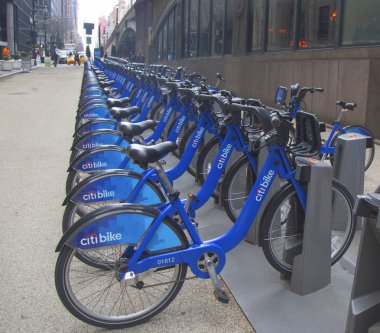 Citi bike station in Manhattan clipart