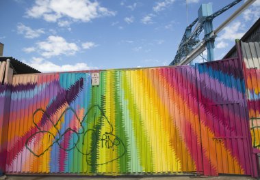 Doğu williamsburg semt Brooklyn, new york, duvar resmi