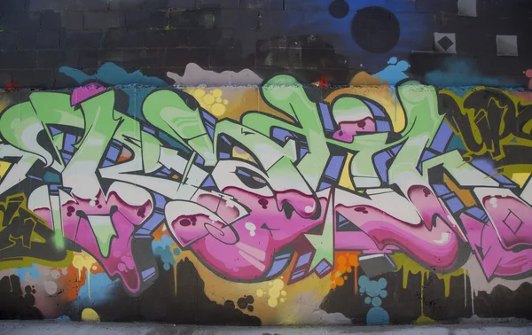 Graffiti in Williamsburg section in Brooklyn — Stock Photo, Image