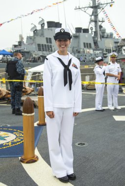 Unidentified sailor during Fleet Week 2014 in New York clipart