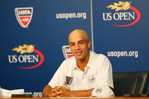 Professional tennis player James Blake announced his retirement during press conference at the Billie Jean King National Tennis Center — Stock Photo, Image